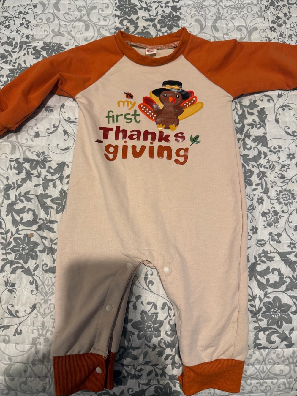 Baby's First Thanksgiving Long Sleeve Outfit size 18 to 24 months or “90”